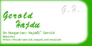 gerold hajdu business card